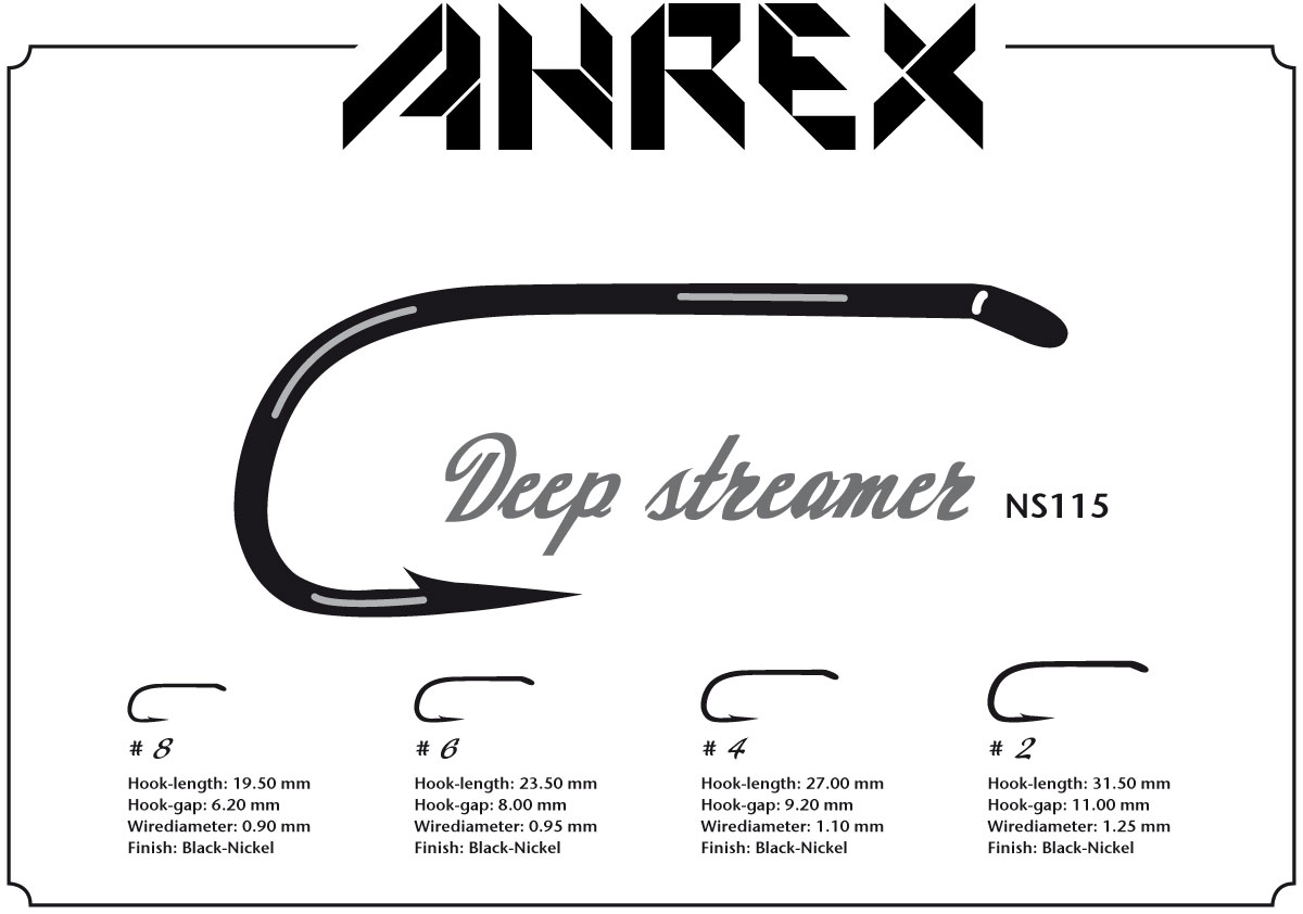 Ahrex Ns115 Deep Streamer Down Eye #6 Fly Tying Hooks
